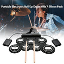 Portable Roll-Up Electronic Drum: Seven Pads with Realistic Feel, Silent Practice, Foldable and Easy to Carry Anywhere