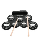Portable Roll-Up Electronic Drum: Seven Pads with Realistic Feel, Silent Practice, Foldable and Easy to Carry Anywhere