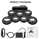 Portable Roll-Up Electronic Drum: Seven Pads with Realistic Feel, Silent Practice, Foldable and Easy to Carry Anywhere