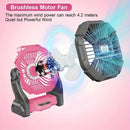 GREEN 2-in-1 Portable Fan & Light, Quiet & Cool for Outdoor Use