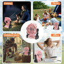 GREEN 2-in-1 Portable Fan & Light, Quiet & Cool for Outdoor Use