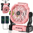 GREEN 2-in-1 Portable Fan & Light, Quiet & Cool for Outdoor Use