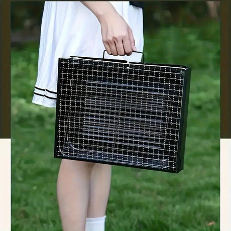 Portable Folding Grill: 4-Step Assembly, Light & Portable, Sturdy Design, Enjoy Outdoor Grilling Anytime