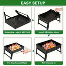 Portable Folding Grill: 4-Step Assembly, Light & Portable, Sturdy Design, Enjoy Outdoor Grilling Anytime