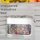 1PC Refrigerator Ice Cube Mold, Manual Press Two-Layer Design, Large Capacity Food-Grade PP Material, Suitable for Refrigerator Ice Making – Essential Kitchen Tool, 50-Cavity Ice Tray with Container, Practical Household Drink Ice Organizer.WHITE
