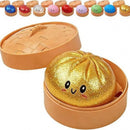 Simulated Smiley Steamed Bun Squishy Toy, Cute Stress Relief Plaything, Soft Slow-Rebound Texture, Adorable Desktop Decor（Red pinch）
