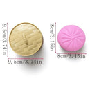 Simulated Smiley Steamed Bun Squishy Toy, Cute Stress Relief Plaything, Soft Slow-Rebound Texture, Adorable Desktop Decor（Red pinch）