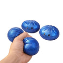 Simulated Smiley Steamed Bun Squishy Toy, Cute Stress Relief Plaything, Soft Slow-Rebound Texture, Adorable Desktop Decor（Golden pinching）