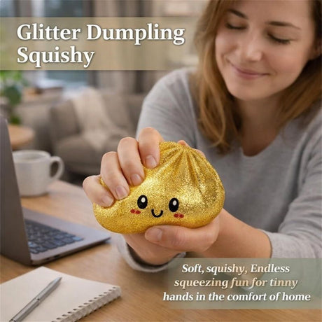 Simulated Smiley Steamed Bun Squishy Toy, Cute Stress Relief Plaything, Soft Slow-Rebound Texture, Adorable Desktop Decor(Blue pinching)