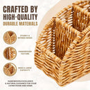 Handwoven Remote Control Storage Box, eco-friendly material, large capacity for categorized storage, fits coffee tables and desktops, easily eliminates clutter, adding a natural and warm touch to your home.（brown）