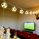 Football Shaped LED String Light, Warm Yellow Soft Glow, Cozy Decoration for Bedroom and Party. USB Powered, 1.5 Meters with 10 Lights.