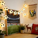 Football Shaped LED String Light, Warm Yellow Soft Glow, Cozy Decoration for Bedroom and Party. USB Powered, 3 Meters with 20Lights.