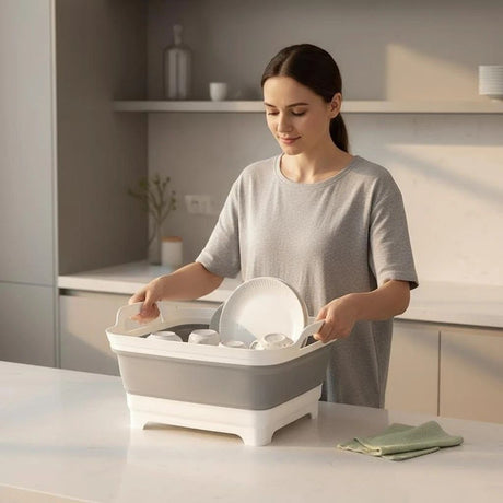 Portable Folding Sink: Space-Saving Storage, Multi-Use for Kitchen, Balcony, and Outdoors