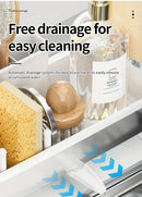 No Drill 360° Rotating Drain Sponge Holder with Tray Kitchen Sink Organizer(GREY)