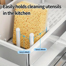 No Drill 360° Rotating Drain Sponge Holder with Tray Kitchen Sink Organizer AU(BLACK)