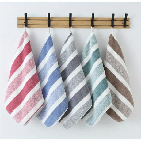 12PCS Thick Absorbent Lint-Free Coral Fleece Kitchen Cleaning Cloth, Easily Removes Grease, Hangable for Drying.PINK