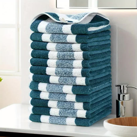 12PCS Thick Absorbent Lint-Free Coral Fleece Kitchen Cleaning Cloth, Easily Removes Grease, Hangable for Drying.PINK