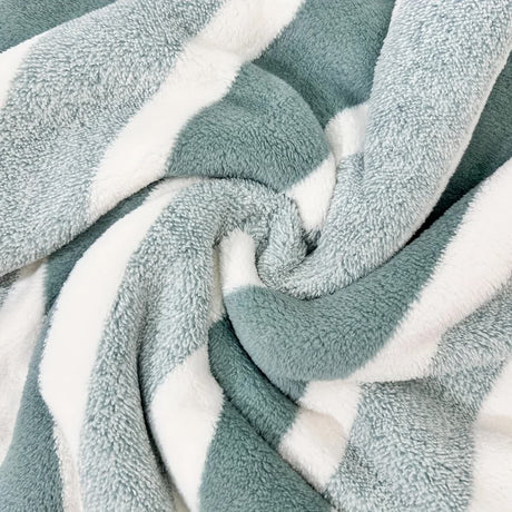GREEN 12PCS Thick Absorbent Lint-Free Coral Fleece Kitchen Cleaning Cloth, Easily Removes Grease, Hangable for Drying