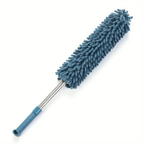 （navy blue）Household Cleaning Duster / Static Duster / Dust Sweeper / Telescopic & Non-Shedding / Washable & Bendable / High-Reach Cleaning Tool / Cleaning Tools & Supplies