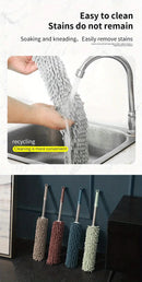 （navy blue）Household Cleaning Duster / Static Duster / Dust Sweeper / Telescopic & Non-Shedding / Washable & Bendable / High-Reach Cleaning Tool / Cleaning Tools & Supplies