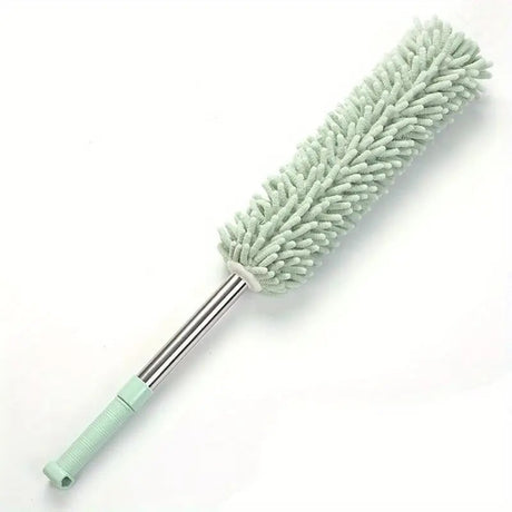 pale green  Household Cleaning Duster / Static Duster / Dust Sweeper / Telescopic & Non-Shedding / Washable & Bendable / High-Reach Cleaning Tool / Cleaning Tools & Supplies