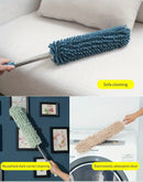 khaki  Household Cleaning Duster / Static Duster / Dust Sweeper / Telescopic & Non-Shedding / Washable & Bendable / High-Reach Cleaning Tool / Cleaning Tools & Supplies