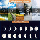 Indoor Outdoor Weather Station Color LCD Atomic Clock Barometer Forecast Dual Alarm Snooze Calendar Time Date Moon Phase Adjustable Backlight.white