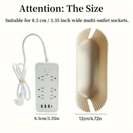 1 Multi-Scene Cable Storage Box Durable Desktop TV Cable Management System with Lid  Scratch-Resistant Storage Case, Suitable for Power Strips, Chargers, and Home Office Supplies.(light brown)