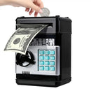 PINK Children's Password Piggy Bank, Stores Coins & Paper Money, Auto Roll-Up, Sound & Light Interaction, Fosters Good Savings Habits. Battery Not Included