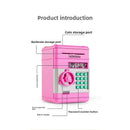 BLACK Children's Password Piggy Bank, Stores Coins & Paper Money, Auto Roll-Up, Sound & Light Interaction, Fosters Good Savings Habits. Battery Not Included