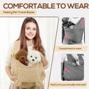 Pet Chest Carrier Front-Facing Backpack Small Dog Cat Breathable Carrier Hands-Free Sling(BLUE)