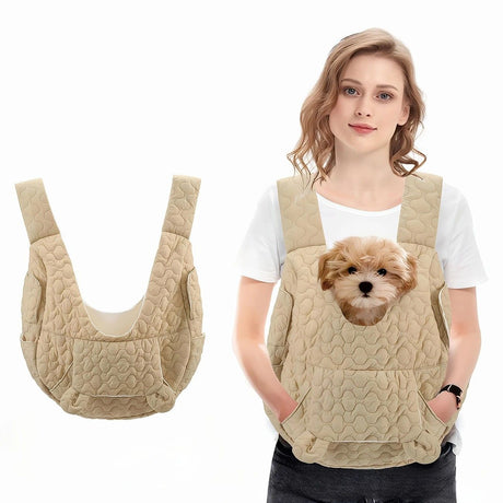 Pet Chest Carrier Front-Facing Backpack Small Dog Cat Breathable Carrier Hands-Free Sling(BLUE)