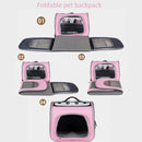 Pet Backpack Portable Transparent Foldable Comfort Design Hands-Free Travel for Cats Small Dogs(grey)