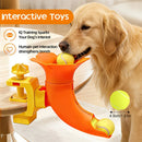 Manual Ball Launcher: Adjustable Difficulty, No Batteries Needed, Clip-On Automatic Ball Dispensing, Human-Pet Interaction and Solo Play All in One