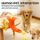 Manual Ball Launcher: Adjustable Difficulty, No Batteries Needed, Clip-On Automatic Ball Dispensing, Human-Pet Interaction and Solo Play All in One