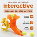 Manual Ball Launcher: Adjustable Difficulty, No Batteries Needed, Clip-On Automatic Ball Dispensing, Human-Pet Interaction and Solo Play All in One