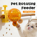 Pet Puzzle Spinning Feeder: 360° Slow Feeding Portion Control, Clip-On Installation, Eat While Playing/the little orange