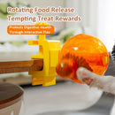 Pet Puzzle Spinning Feeder: 360° Slow Feeding Portion Control, Clip-On Installation, Eat While Playing/the little orange