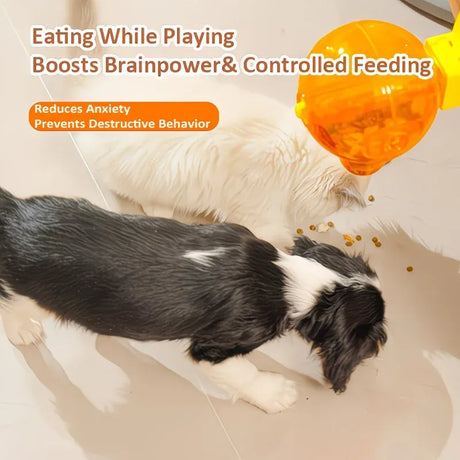 Pet Puzzle Spinning Feeder: 360° Slow Feeding Portion Control, Clip-On Installation, Eat While Playing/the little orange