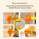 Pet Puzzle Spinning Feeder: 360° Slow Feeding Portion Control, Clip-On Installation, Eat While Playing/the little orange