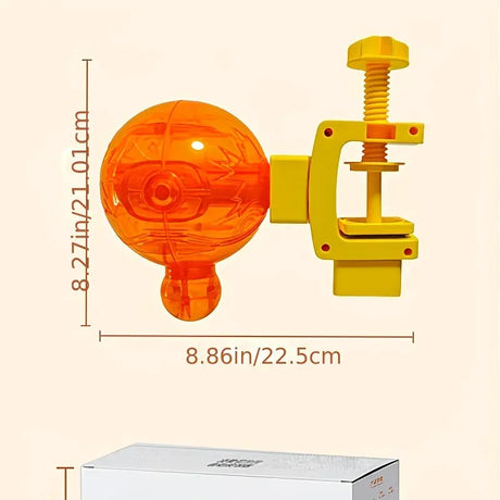 Pet Puzzle Spinning Feeder: 360° Slow Feeding Portion Control, Clip-On Installation, Eat While Playing/the little orange