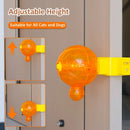 Pet Puzzle Spinning Feeder: 360° Slow Feeding Portion Control, Clip-On Installation, Eat While Playing/the little orange