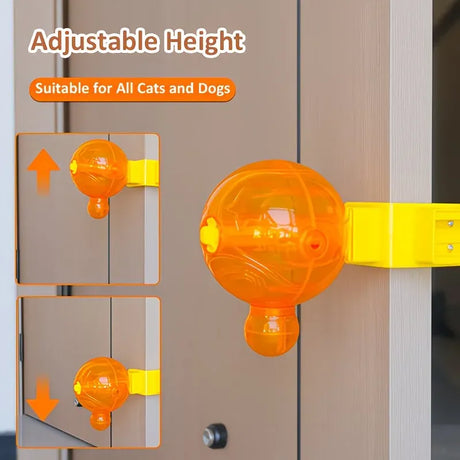Pet Puzzle Spinning Feeder: 360° Slow Feeding Portion Control, Clip-On Installation, Eat While Playing/the little orange