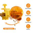 Pet Puzzle Spinning Feeder: 360° Slow Feeding Portion Control, Clip-On Installation, Eat While Playing/the little orange