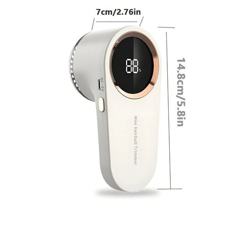 USB rechargeable fabric shaver, digital display portable design, long-lasting battery for home and travel, easily removes pills from clothes and socks.(black)