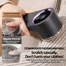 USB rechargeable fabric shaver, digital display portable design, long-lasting battery for home and travel, easily removes pills from clothes and socks.(WHITE)