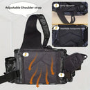 Camouflage Fishing Waist Bag – Large Capacity Multi-layer Partition, Side Pockets & Winding Strap for Full Loading, Breathable Shoulder Strap for Long-lasting Comfort(Black camouflage)
