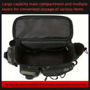 Camouflage Fishing Waist Bag – Large Capacity Multi-layer Partition, Side Pockets & Winding Strap for Full Loading, Breathable Shoulder Strap for Long-lasting Comfort(Black camouflage)