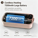 900ml Cordless Heating Lunch Box, 7200mAh Long Battery Life, Portable Meal Warmer (GREY)