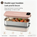 900ml Cordless Heating Lunch Box, 7200mAh Long Battery Life, Portable Meal Warmer (GREY)